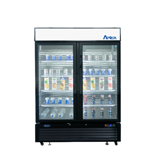 Atosa MCF8721ES 54" Two Section Glass Door Merchandiser Freezer
