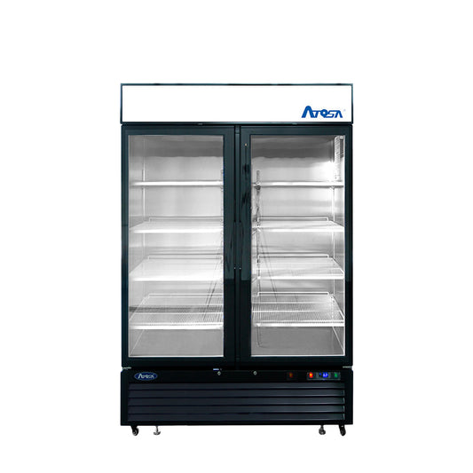 Atosa MCF8733GR 40" Two Section Glass Door Merchandiser Refrigerator