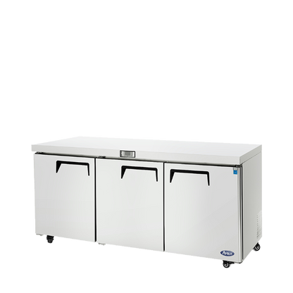 Atosa MGF8404GR 72" Three Section Undercounter Refrigerator