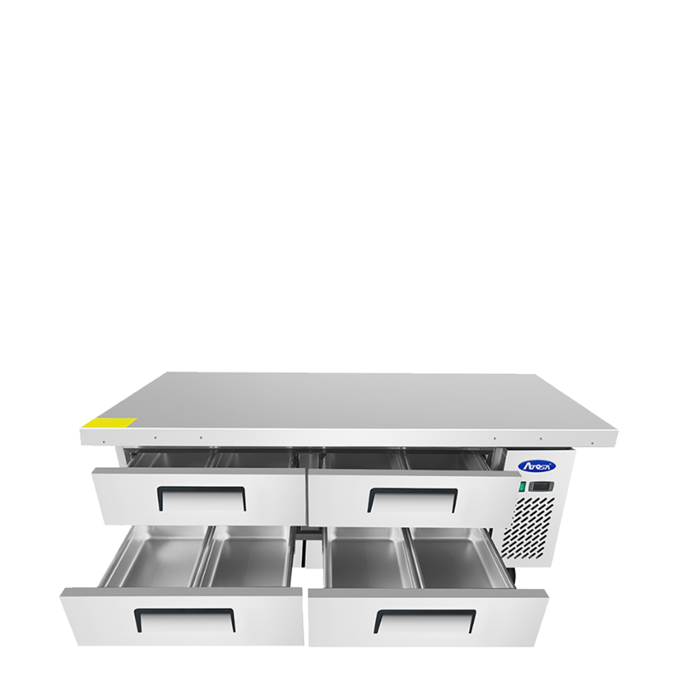 Atosa MGF8454GR 76" Four Drawer Mega Top Refrigerated Chef Base