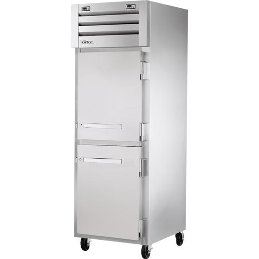 True STA1DTA-2HS-HC 28" One Section Solid Half Door Dual Temperature Refrigerator / Freezer