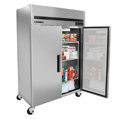 Maxx Cold MCFT-49FDHC 54" Two Section Solid Door Reach-In Freezer