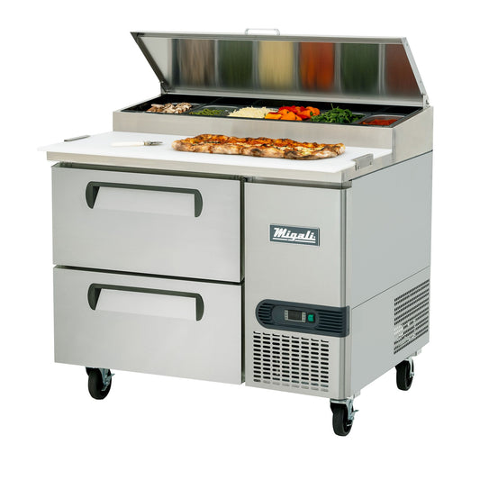 Migali C-PP44-D-HC 44" Two Drawer Refrigerated Pizza Prep Table