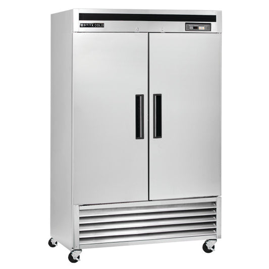 Maxx Cold MCF-49FDHC 54" Two Section Solid Door Reach-In Freezer