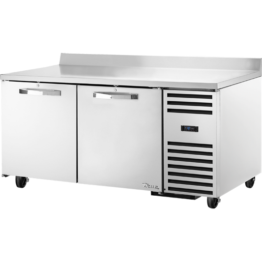 True TWT-67F-HC~SPEC3 67" Undercounter Worktop Freezer with Two Locking Drawers