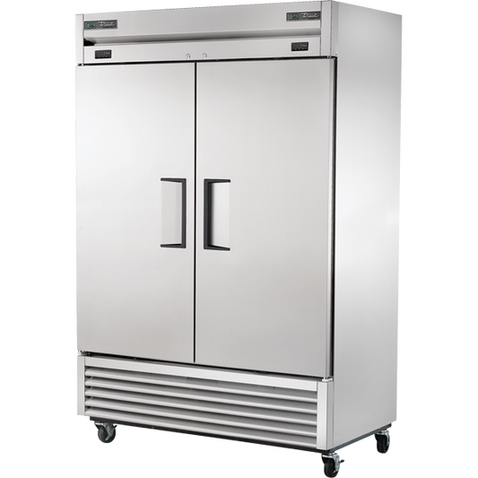 True T-49DT-HC 54" Two Section Solid Door Dual Temperature Refrigerator / Freezer