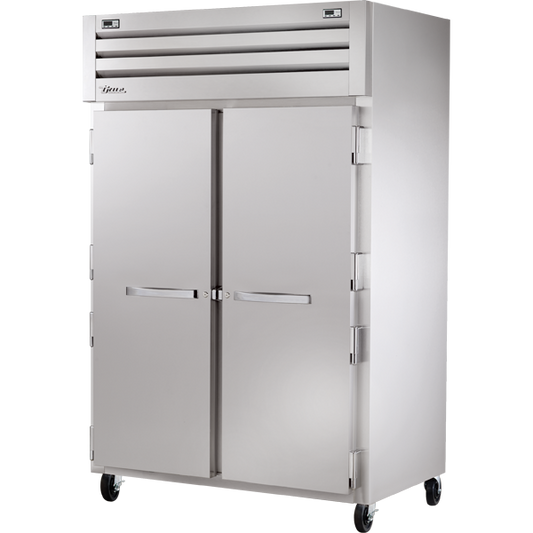 True STG2DT-2S 53" Two Section Solid Door Dual Temperature Refrigerator / Freezer