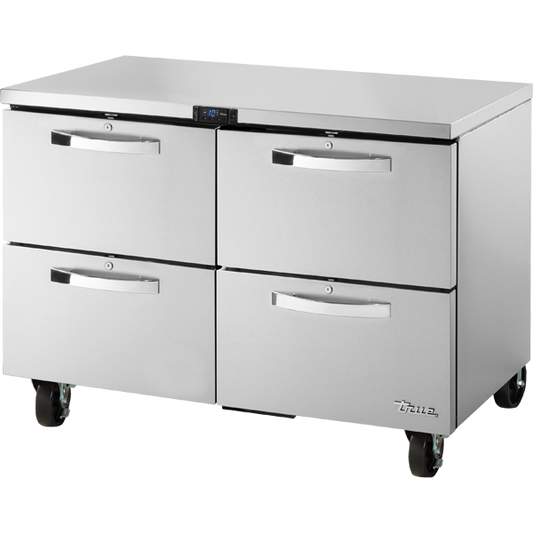 True TUC-48F-D-4-HC~SPEC3 48" Undercounter Freezer with Four Locking Drawers - Spec Package 3