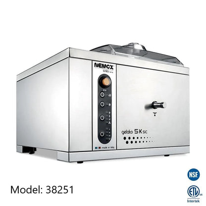 Nemox GELATO 5K CREA 3.4 Qt. Air Cooled Countertop Gelato Machine - 120V, 650W