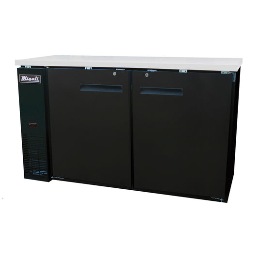 Migali C-BB60-HC 60" Two Section Solid Door Back Bar Cooler