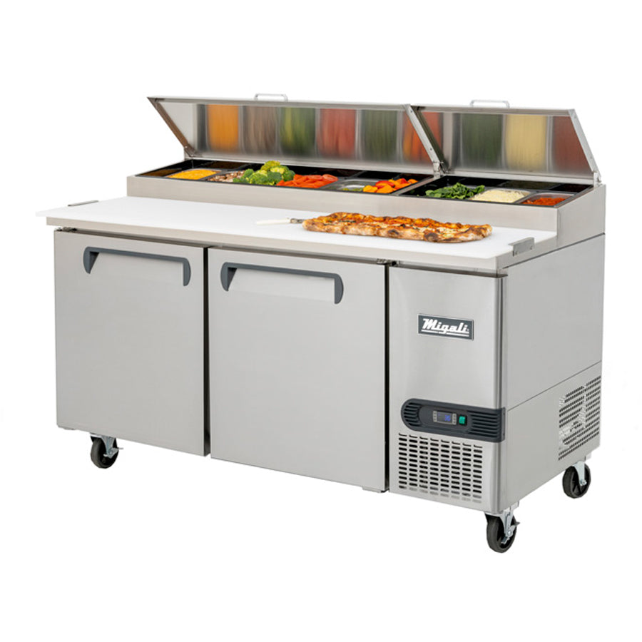 Migali C-PP67-HC 67" Two Door Refrigerated Pizza Prep Table