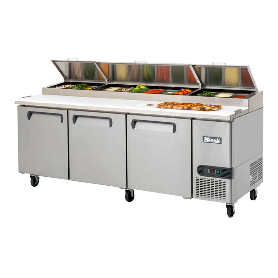 Migali C-PP93-HC 93" Three Door Refrigerated Pizza Prep Table