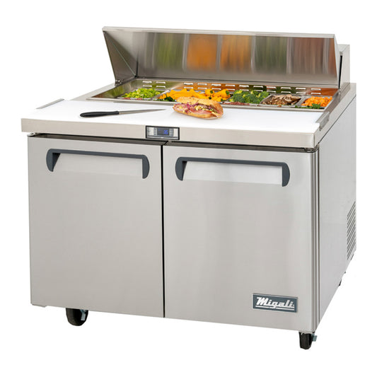 Migali C-SP48-12-HC 48" Two Door Refrigerated Sandwich / Salad Prep Table