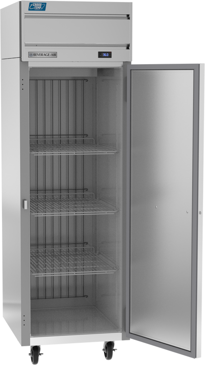 Beverage-Air CT1HC-1S 26" Cross Temp Series One Section Solid Door Dual Temperature Reach-In Refrigerator / Freezer