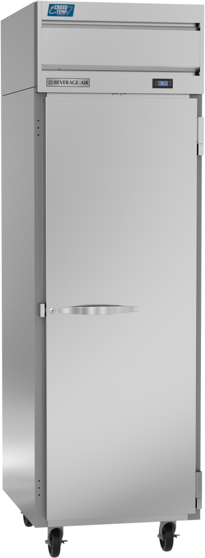 Beverage-Air CT1HC-1S 26" Cross Temp Series One Section Solid Door Dual Temperature Reach-In Refrigerator / Freezer