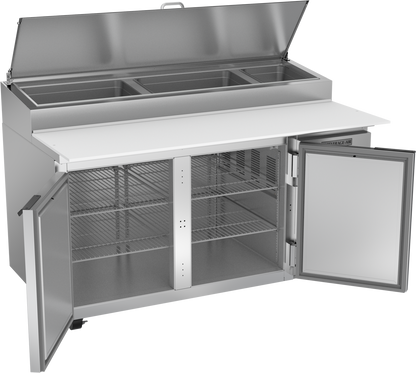 Beverage-Air DP60HC 60" Two Door Refrigerated Pizza Prep Table