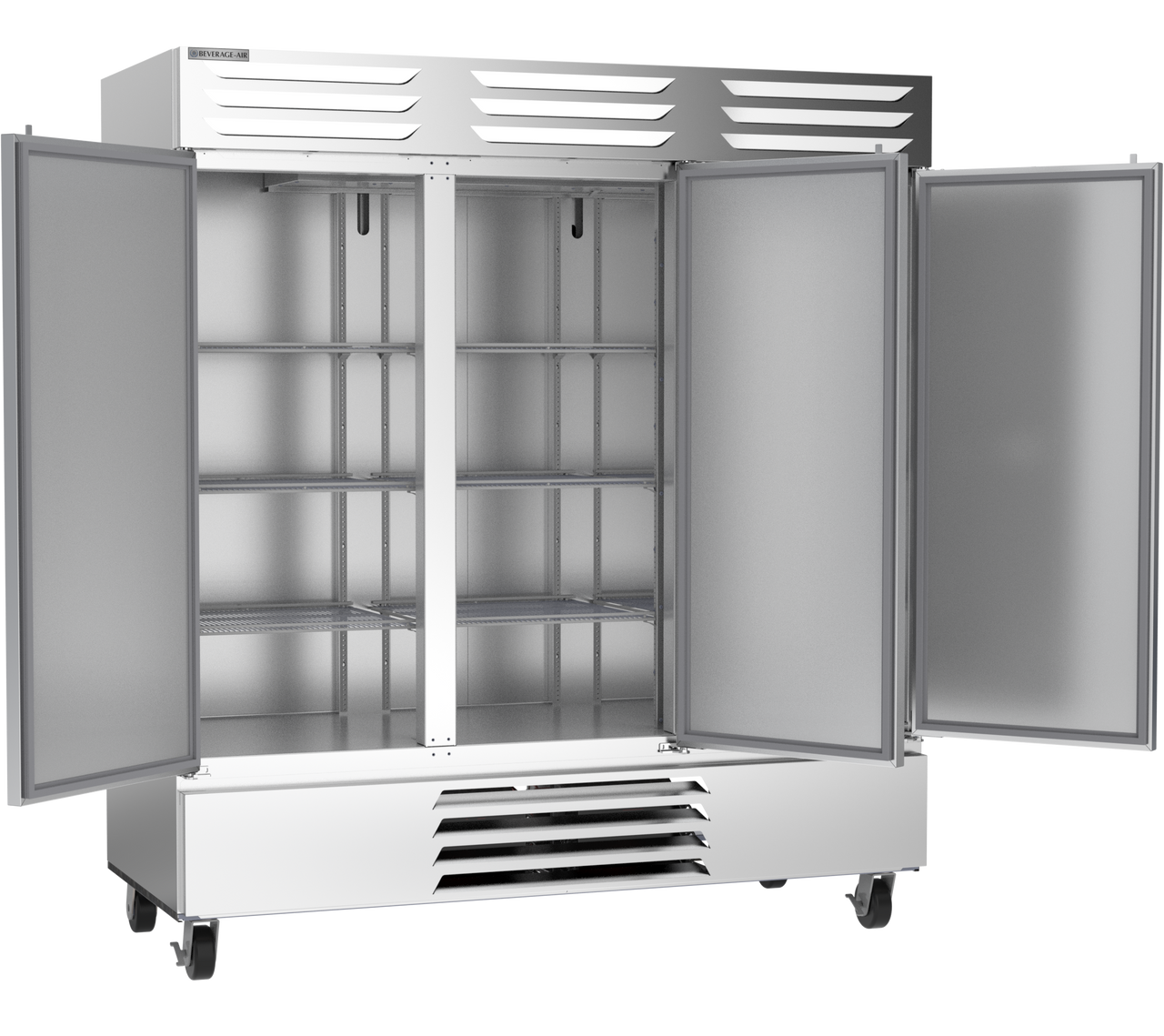 Beverage-Air FB72HC-5S 75" Vista Series Three Section Solid Door Reach-In Freezer