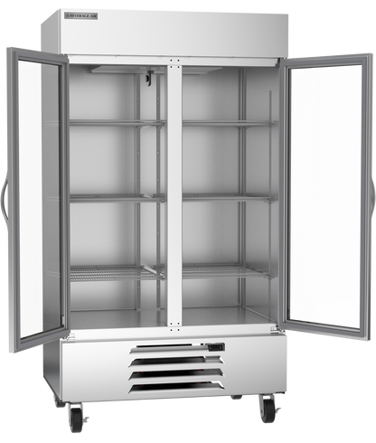 Beverage-Air HBF44HC-1-G 47" Horizon Series Two Section Glass Door Reach-In Freezer