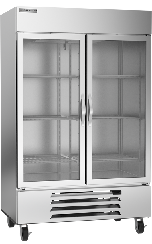 Beverage-Air HBF49HC-1-G 52" Horizon Series Two Section Glass Door Reach-In Freezer