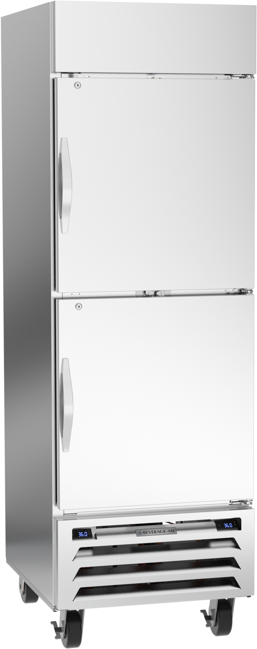 Beverage-Air HBRF23HC-1-A 27" Horizon Series One Section Solid Half Door Dual Teamperature Reach-In Refrigerator / Freezer