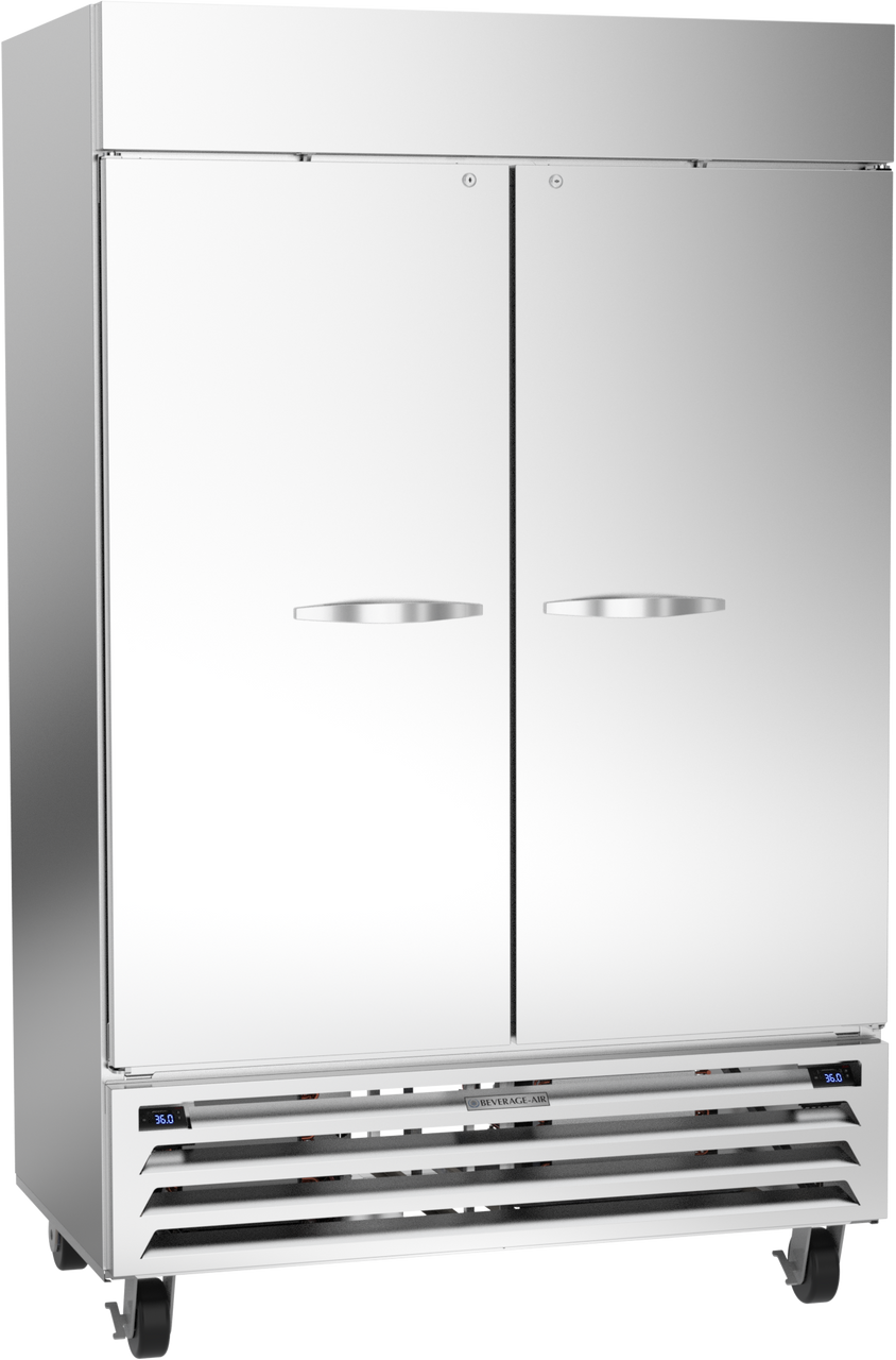 Beverage-Air HBRF49HC-1-A 52" Horizon Series Two Section Solid Door Dual Teamperature Reach-In Refrigerator / Freezer