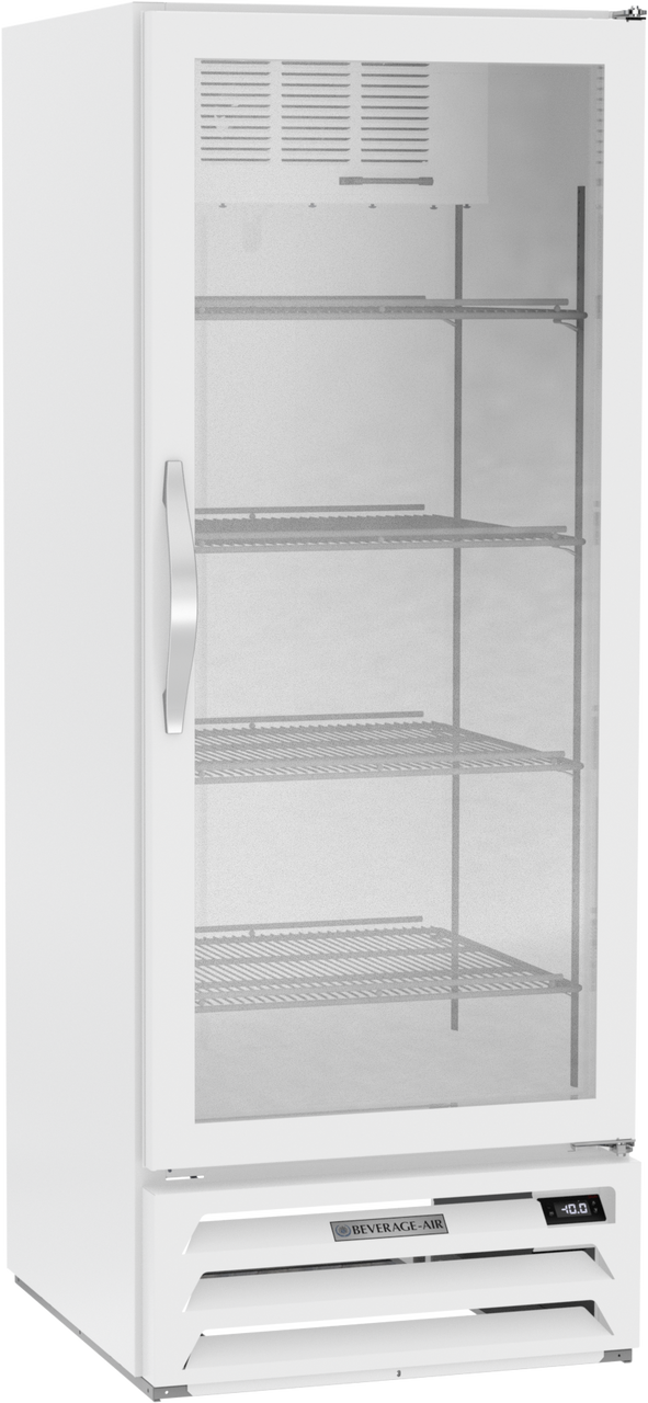 Beverage-Air MMF12HC-1-W 24" MarketMax Series One Section Glass Door Merchandiser Freezer in White