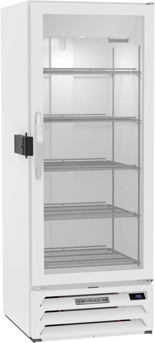 Beverage-Air MMF12HC-1-W-IQ 25" MarketMax IQ Series One Section Glass Door Merchandiser Freezer in White