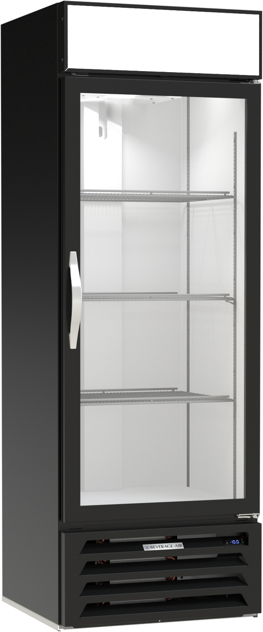 Beverage-Air MMF19HC-1-B 27" MarketMax Series One Section Glass Door Merchandiser Freezer