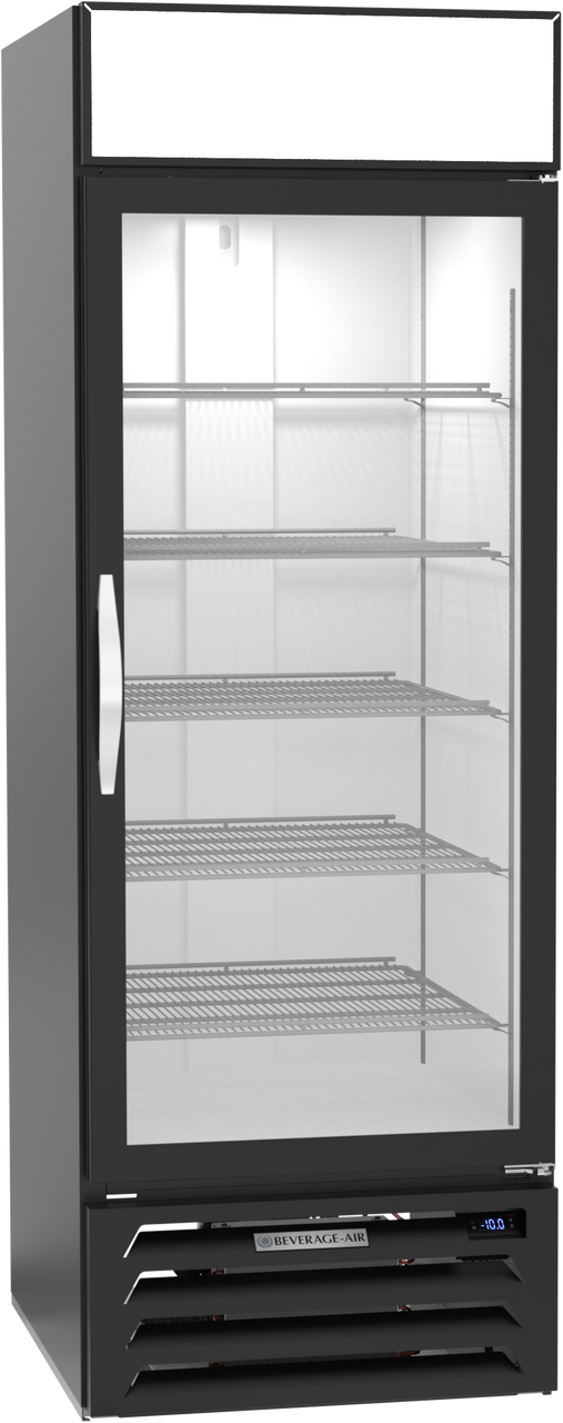 Beverage-Air MMF23HC-1-B 27" MarketMax Series One Section Glass Door Merchandiser Freezer