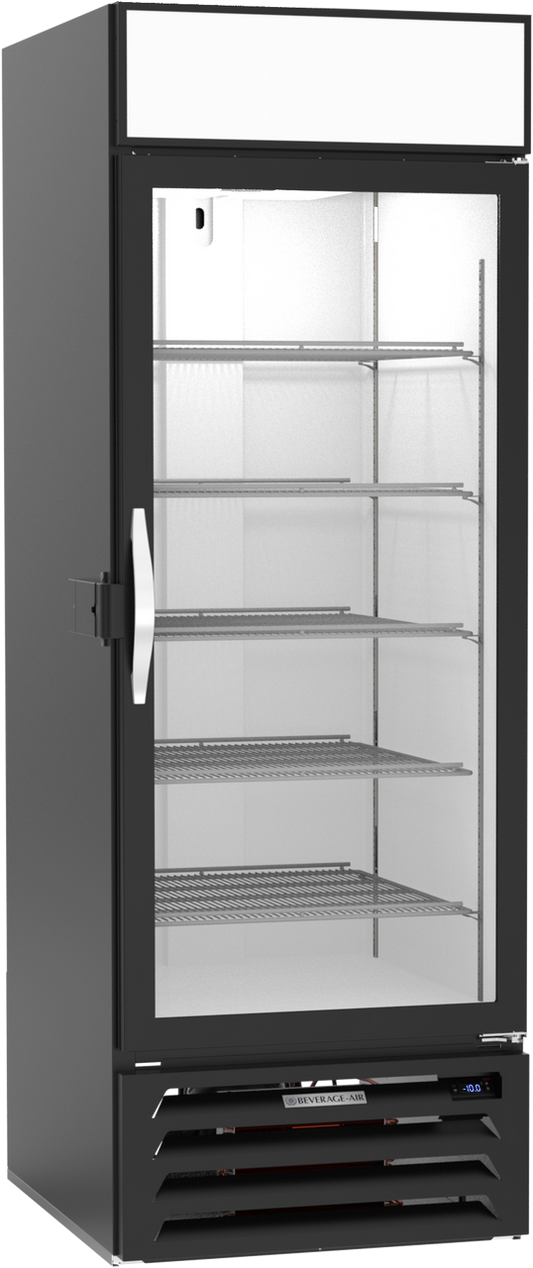 Beverage-Air MMF23HC-1-B-IQ 28" MarketMax IQ Series One Section Glass Door Merchandiser Freezer