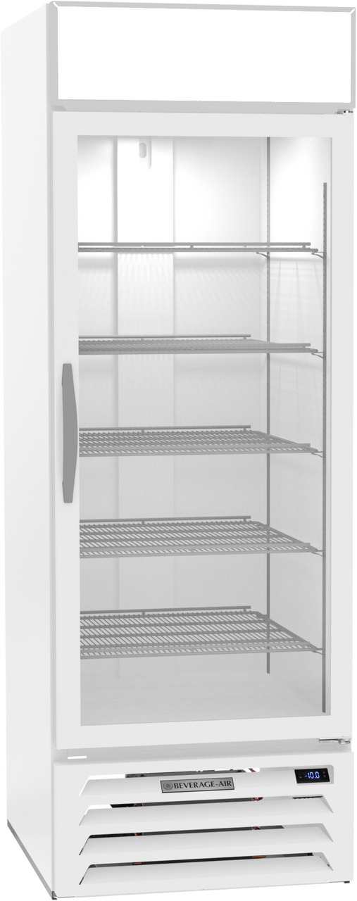 Beverage-Air MMF23HC-1-W 27" MarketMax Series One Section Glass Door Merchandiser Freezer in White