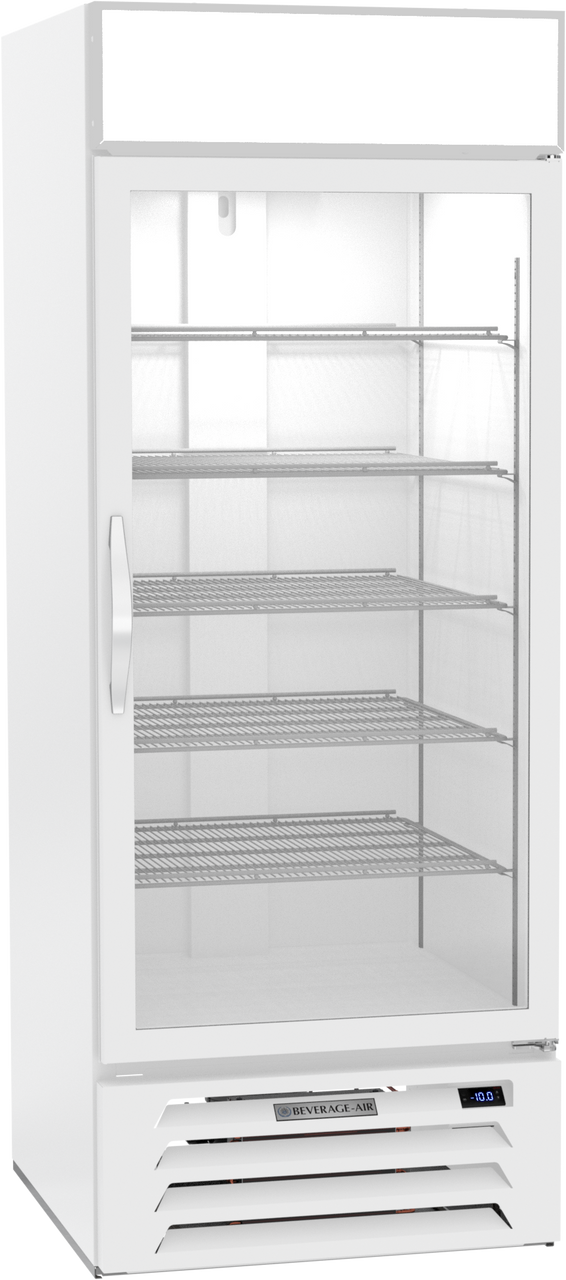 Beverage-Air MMF27HC-1-W 30" MarketMax Series One Section Glass Door Merchandiser Freezer in White