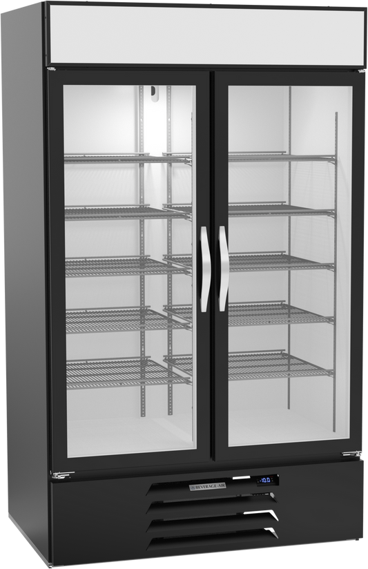 Beverage-Air MMF44HC-1-B 47" MarketMax Series Two Section Glass Door Merchandiser Freezer