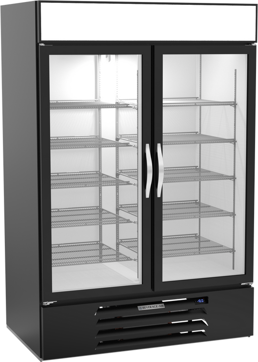 Beverage-Air MMF49HC-1-B 52" MarketMax Series Two Section Glass Door Merchandiser Freezer