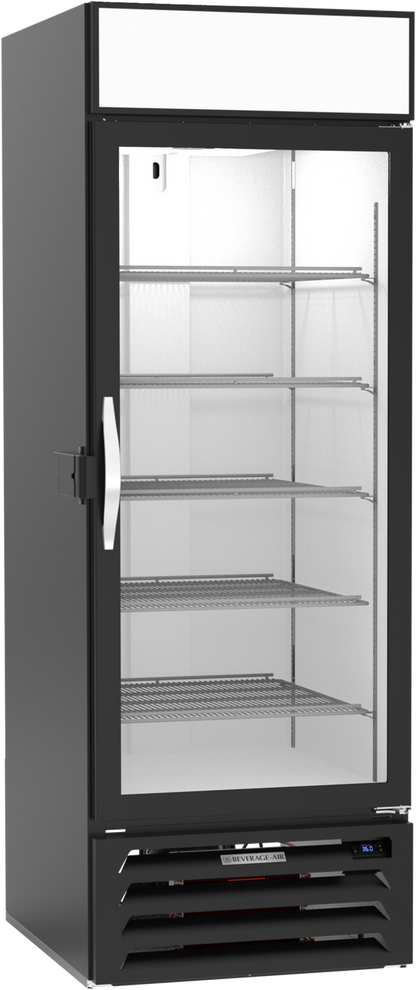 Beverage-Air MMR23HC-1-B-IQ 28" MarketMax IQ Series One Section Glass Door Merchandiser Refrigerator