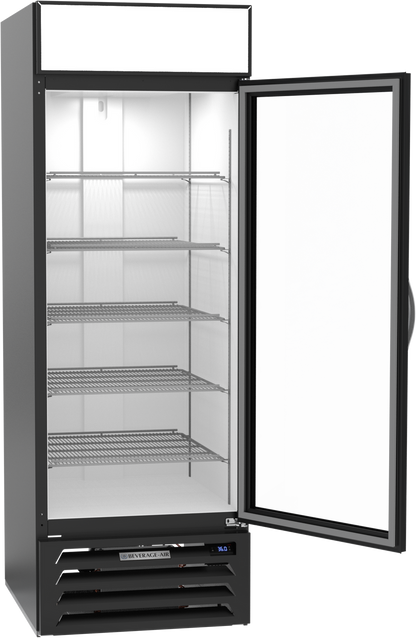 Beverage-Air MMR23HC-1-B-WINE 27" MarketMax Series One Section Glass Door Wine Merchandiser Refrigerator