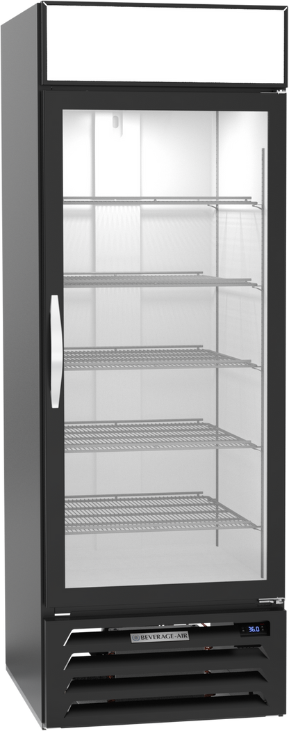 Beverage-Air MMR23HC-1-B-WINE 27" MarketMax Series One Section Glass Door Wine Merchandiser Refrigerator
