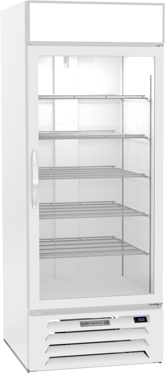 Beverage-Air MMR27HC-1-W-WINE 30" MarketMax Series One Section Glass Door Wine Merchandiser Refrigerator in White