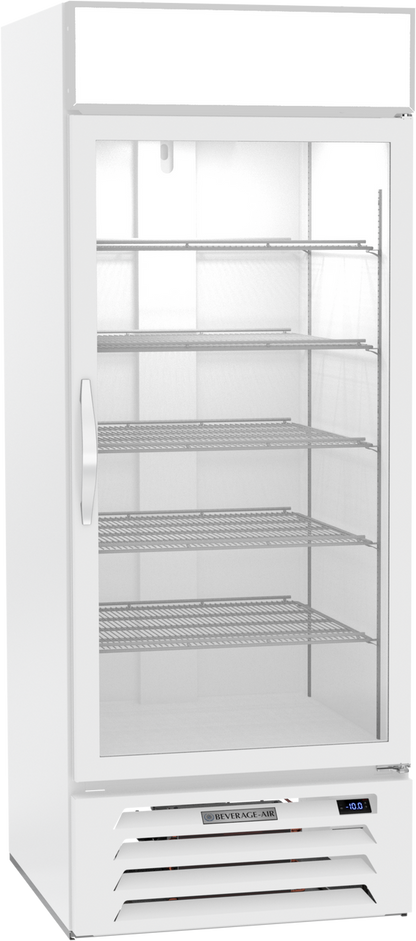 Beverage-Air MMR27HC-1-W-WINE 30" MarketMax Series One Section Glass Door Wine Merchandiser Refrigerator in White