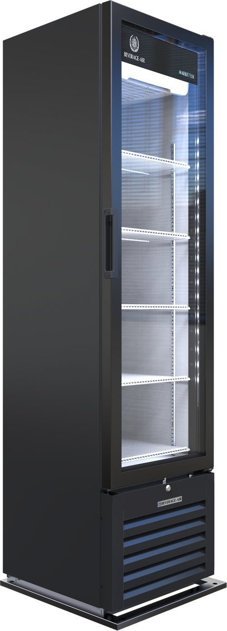 Beverage-Air MT08-1H6B 19" Marketeer Series One Section Glass Door Merchandiser Refrigerator
