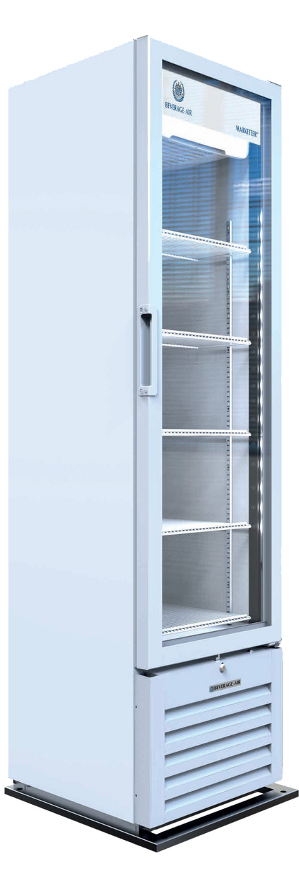 Beverage-Air MT08-1H6W 19" Marketeer Series One Section Glass Door Merchandiser Refrigerator in White