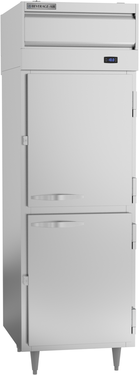 Beverage-Air PFD1HC-1AHS 27" P Series One Section Solid Half Door Pass-Through Reach-In Freezer