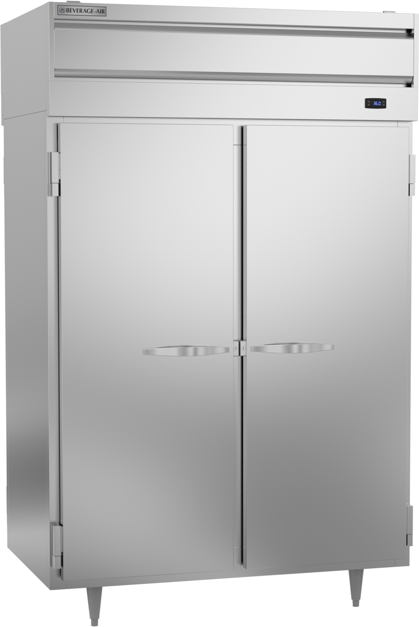 Beverage-Air PRD2HC-1AS 52" P Series Two Section Solid Door Pass-Through Reach-In Refrigerator