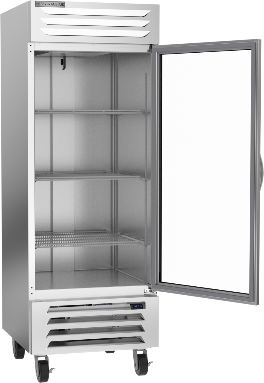 Beverage-Air RB27HC-1G 30" Vista Series One Section Glass Door Reach-In Refrigerator