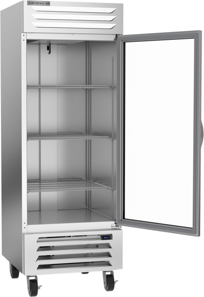 Beverage-Air RB27HC-1G 30" Vista Series One Section Glass Door Reach-In Refrigerator