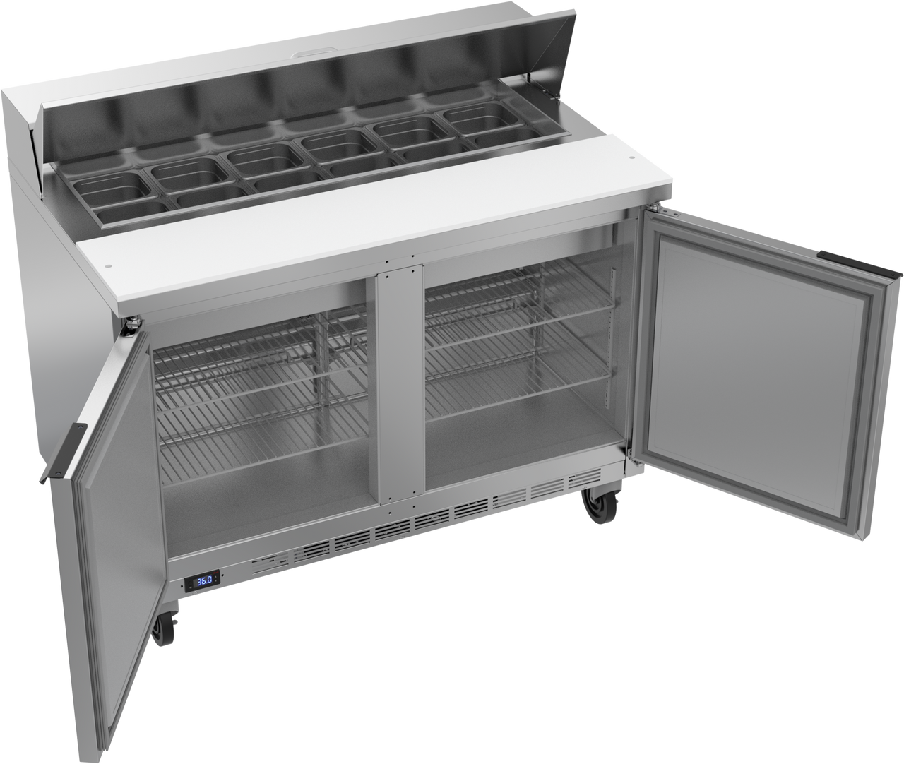 Beverage-Air SPE48HC-12 48" Two Door Refrigerated Sandwich / Salad Prep Table