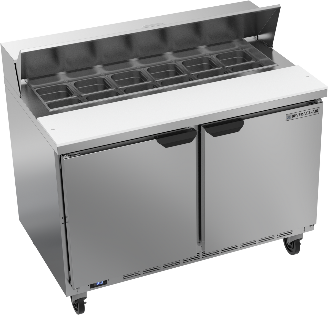 Beverage-Air SPE48HC-12 48" Two Door Refrigerated Sandwich / Salad Prep Table