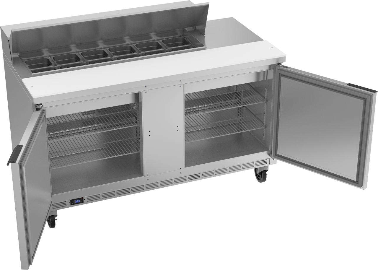 Beverage-Air SPE60HC-12 60" Two Door Refrigerated Sandwich / Salad Prep Table