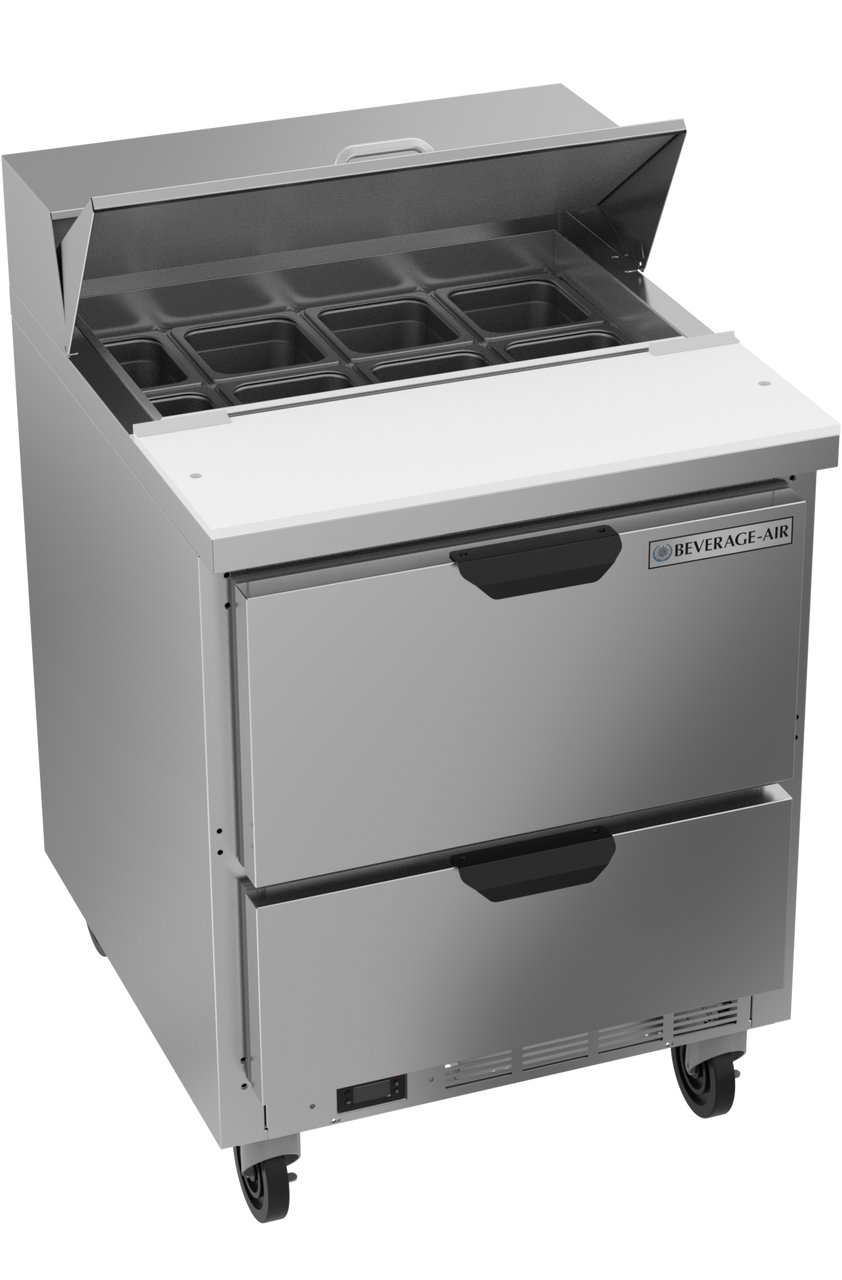 Beverage-Air SPED27HC 27" Two Drawer Refrigerated Sandwich / Salad Prep Table