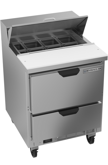 Beverage-Air SPED27HC 27" Two Drawer Refrigerated Sandwich / Salad Prep Table